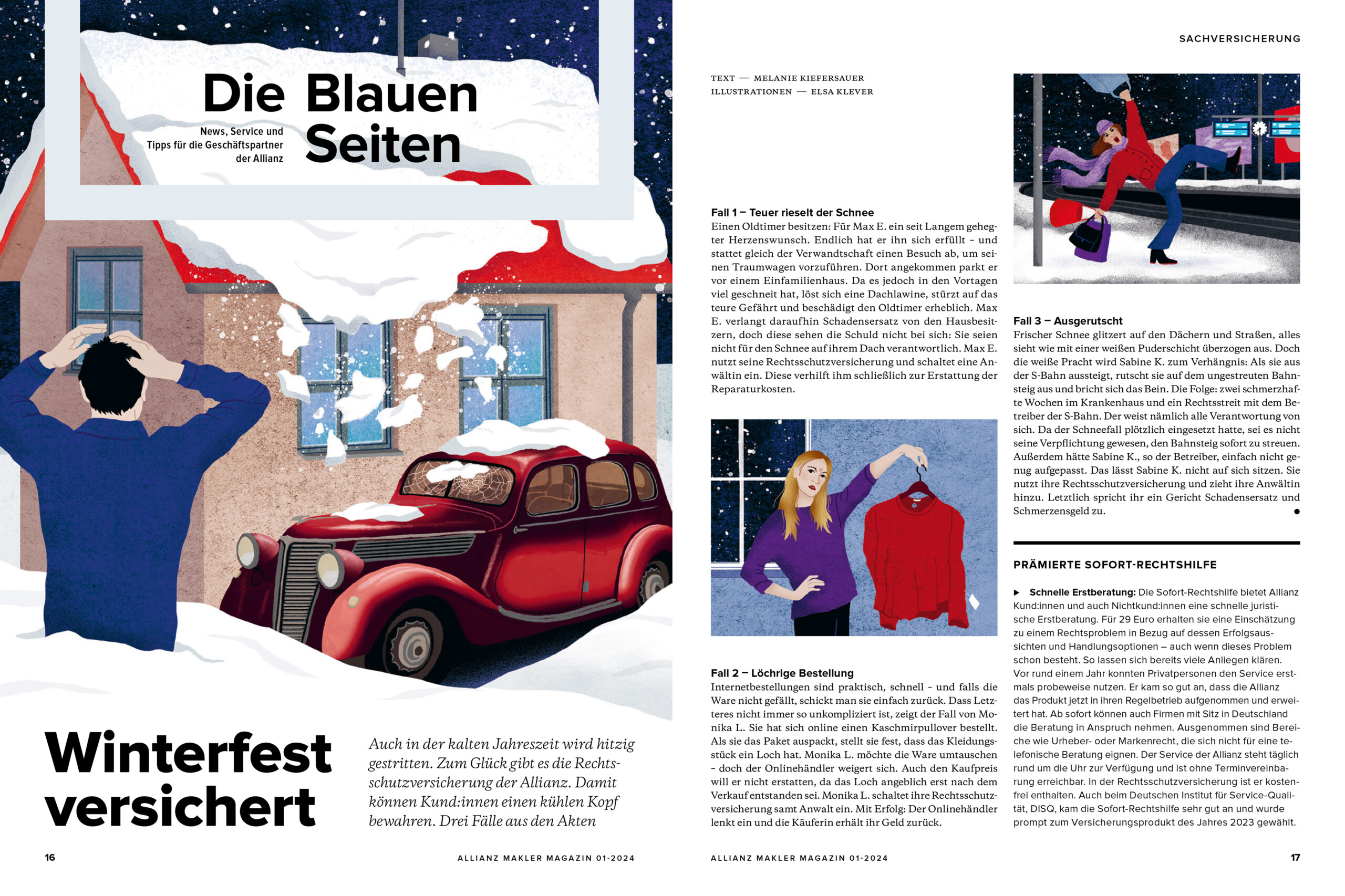 Elsa Klever Illustration Allianz Makler Magazin